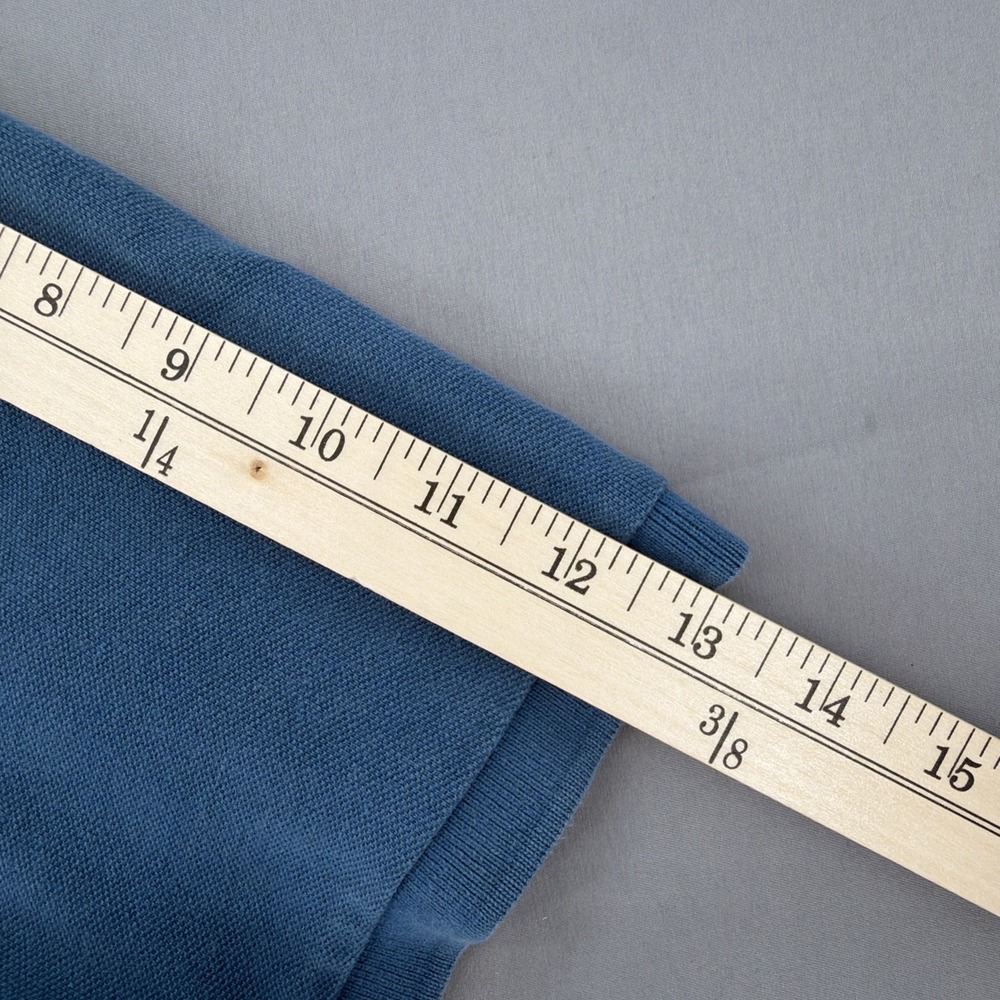 Gap Polo Shirt Men's Medium Blue Short Sleeve Cotton Distressed Classic Preppy - Picture 7 of 7